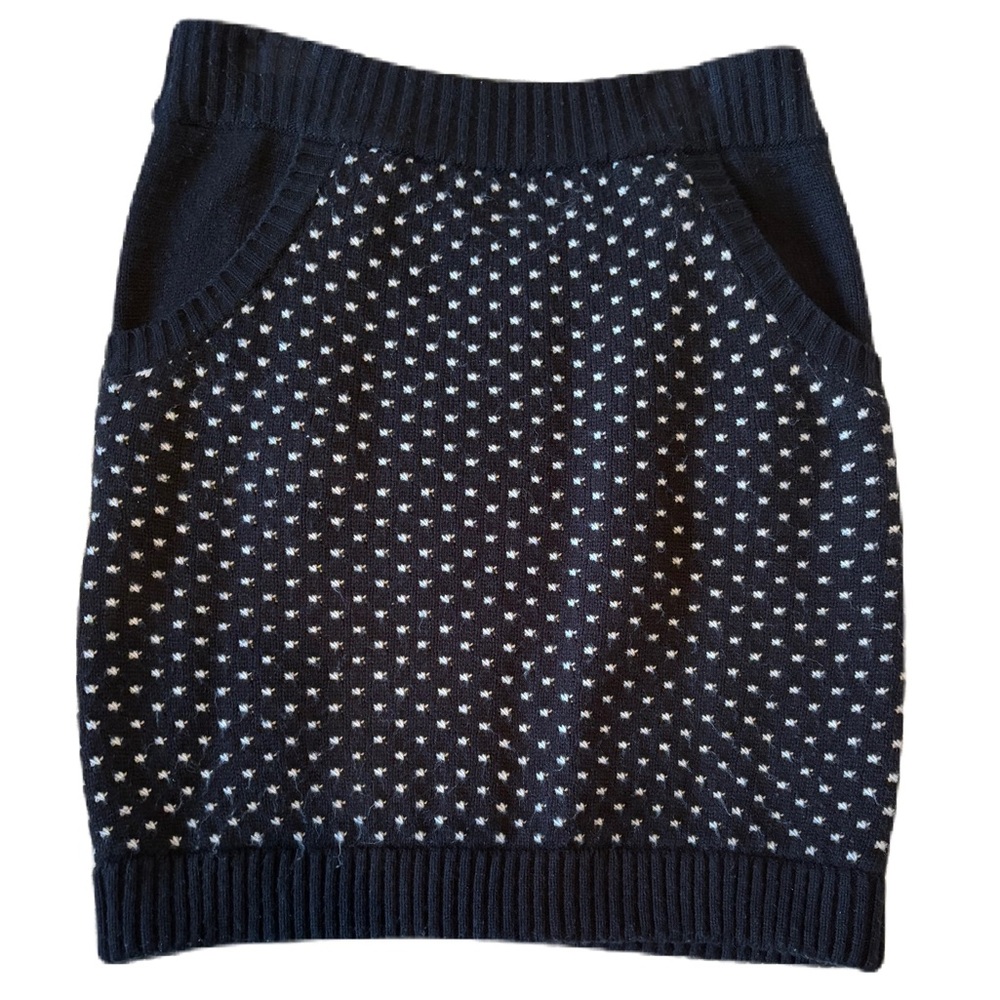 Twik Black and White Knitted Skirt - Size S
